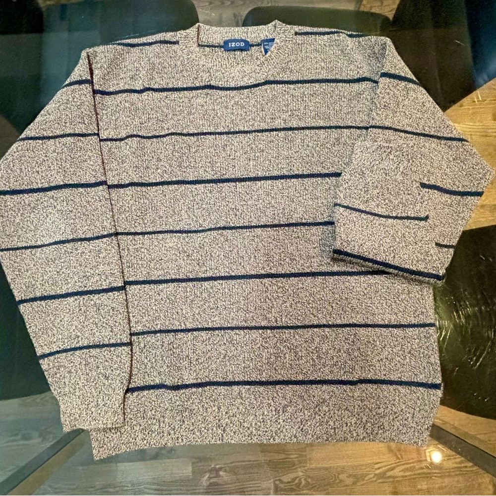 Brown and black knit sweater, izod